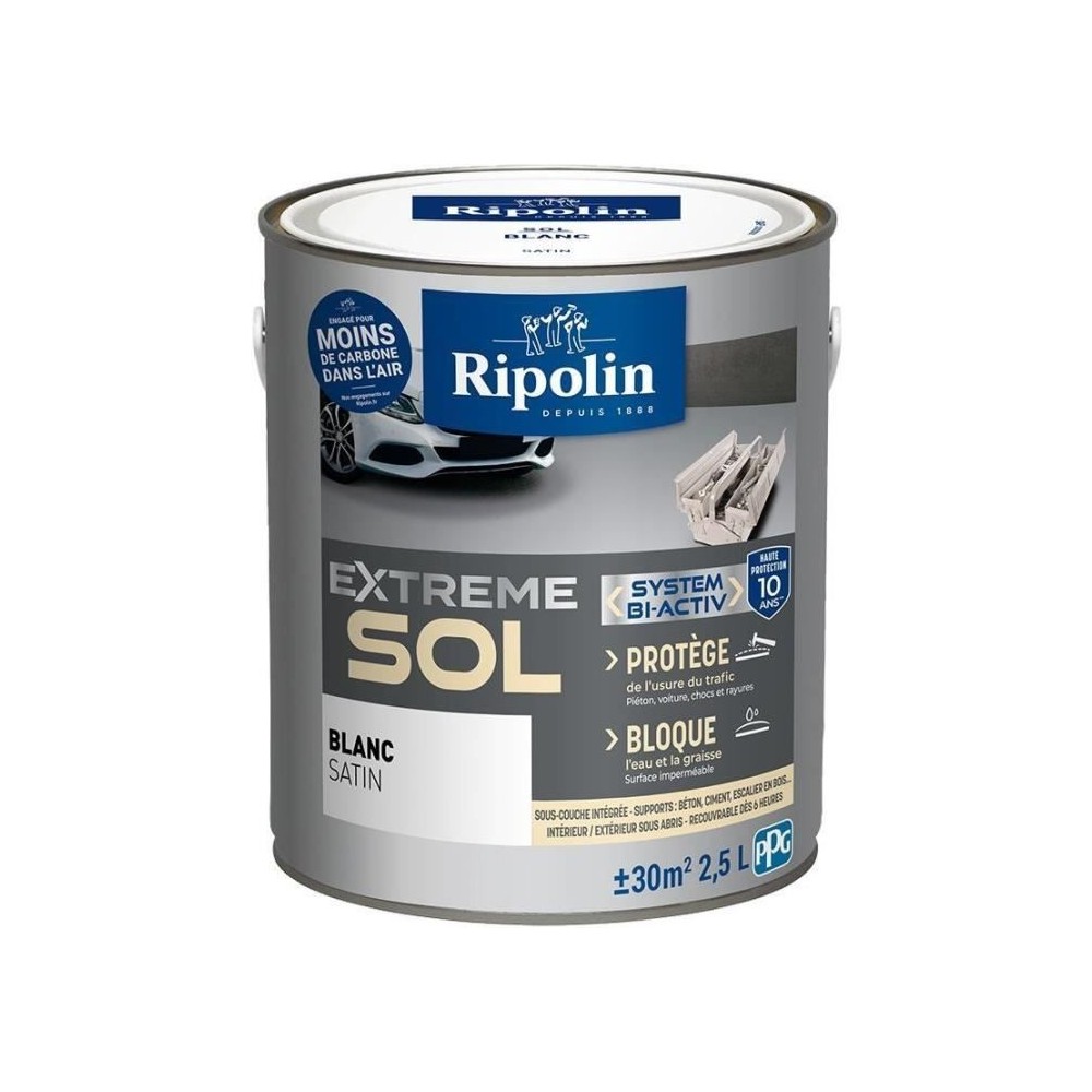 RIPOLIN PROTECTION EXTREME SOL BLANC SATIN 2,5 L