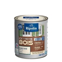 RIPOLIN Peinture Bois Satin Haute Protection 10 ans qui Protege et Magnifie vos Bois - Blanc cassé