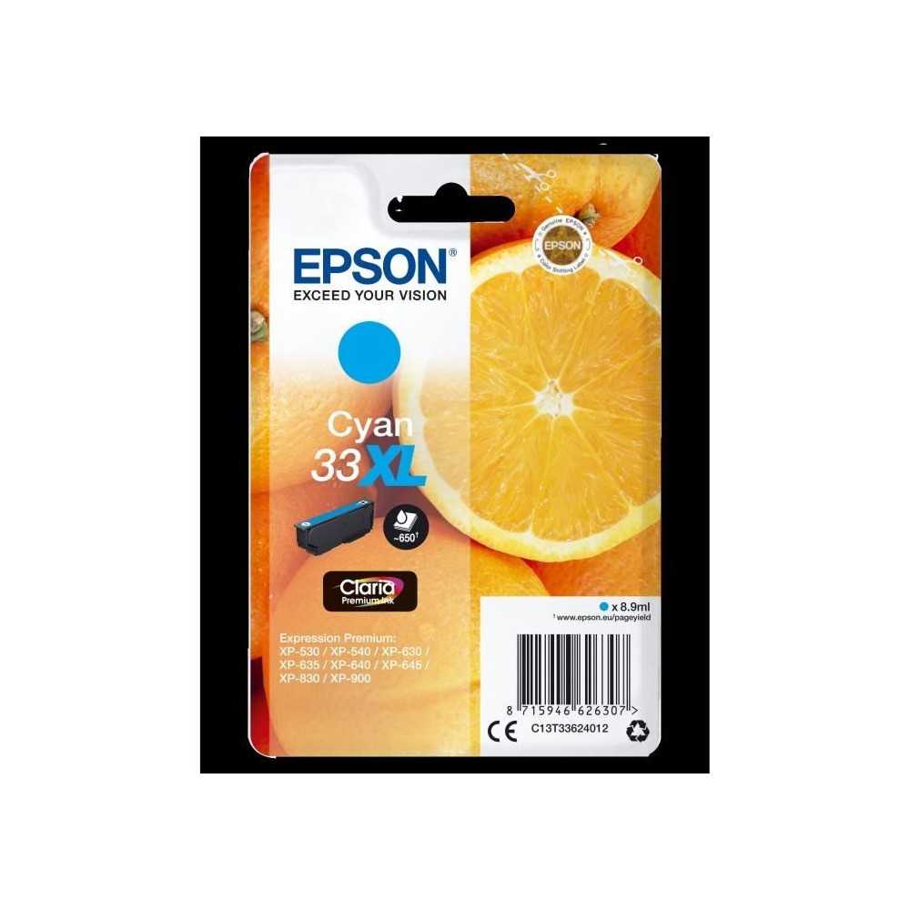 EPSON Cartouche d'encre T3362 XL Cyan - Oranges (C13T33624012)