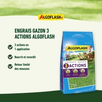 Engrais Gazon - ALGOFLASH NATURASOL - 3 Actions - 3 kg