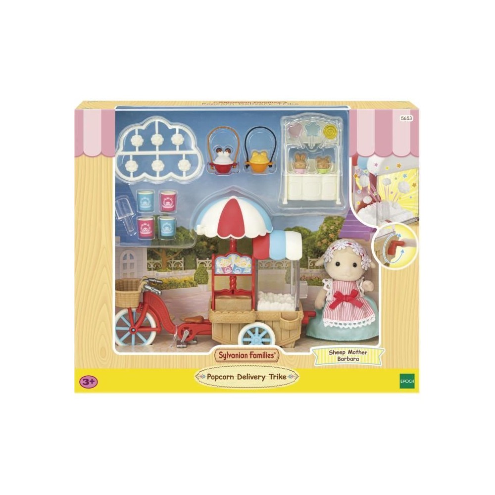 Figurine miniature - SYLVANIAN FAMILIES - La maman mouton et son stand de popcorn