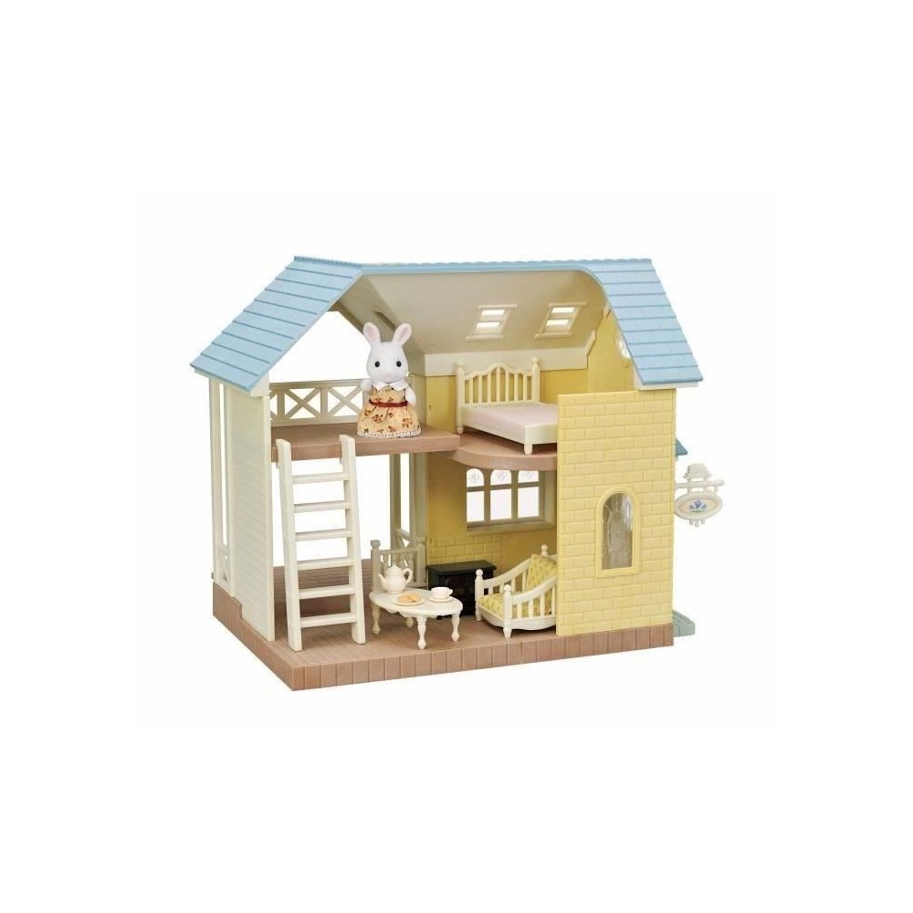 Coffret Le cottage au toit bleu - SYLVANIAN FAMILIES - 5671 - Pour Enfant de 5 ans et plus - Mobilier inclus