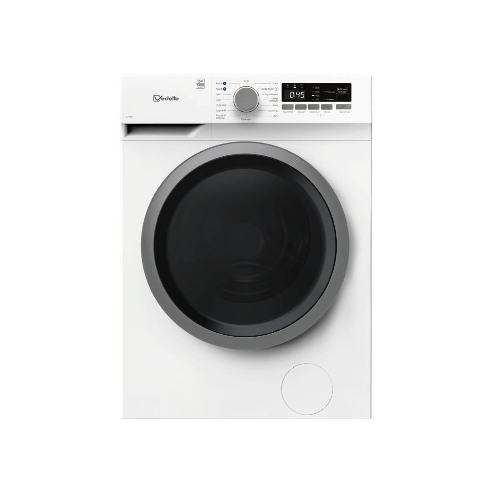 Lave-linge hublot VEDETTE LLV305W - 10 kg - Induction - L60cm - 1500 trs/min - Classe A - Blanc