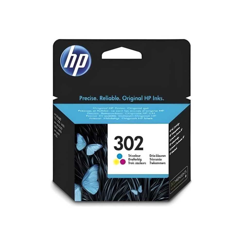 HP 302 Cartouche d'encre trois couleurs authentique (F6U65AE) pour HP