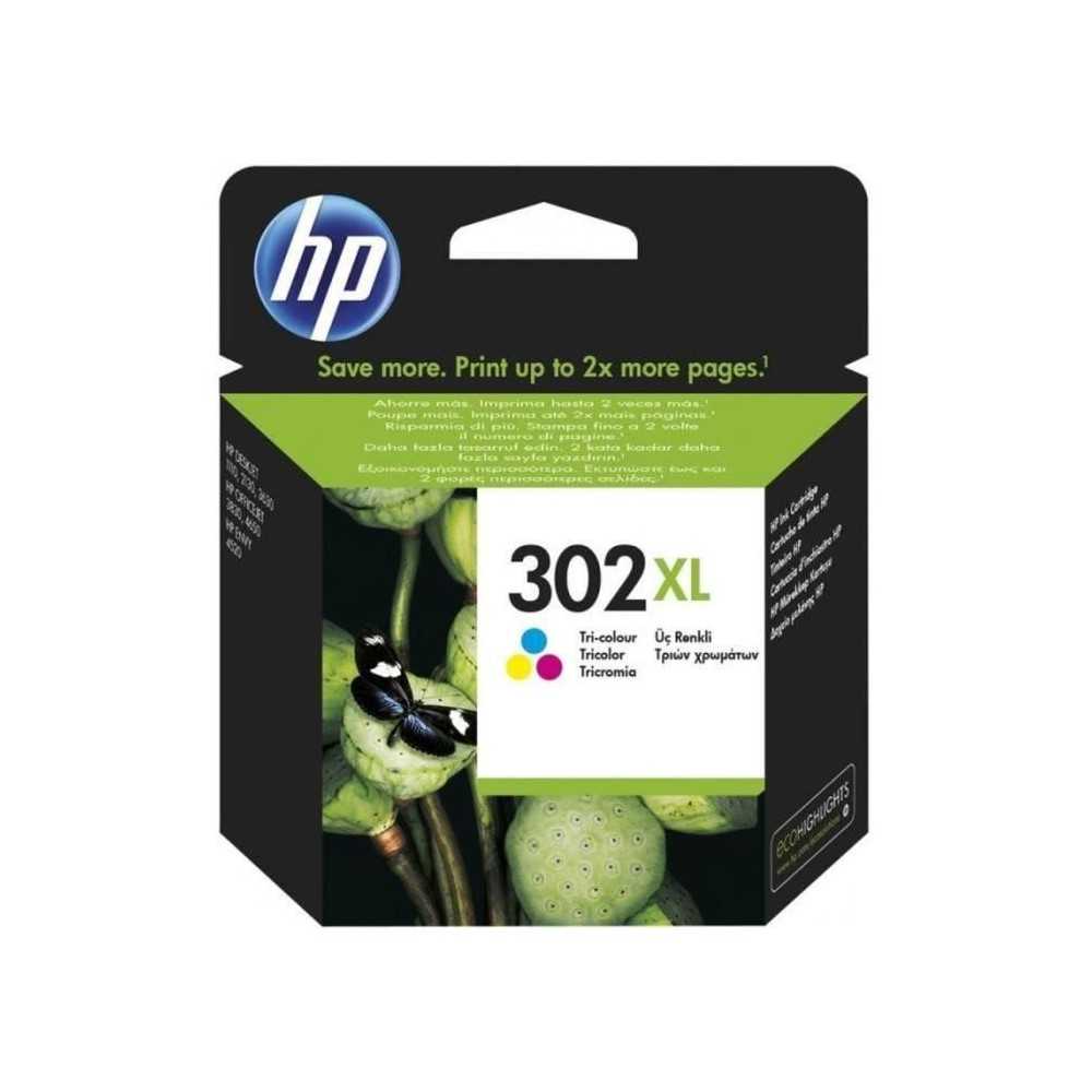 HP 302XL Cartouche d'encre trois couleurs grande capacité authentique