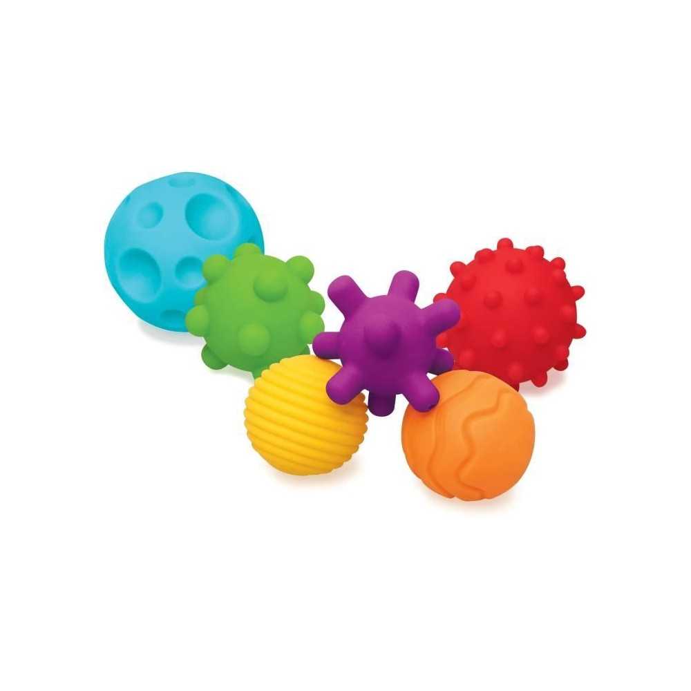 6 balles sensorielles - INFANTINO - Jouet pour bébé - Couleur bleu -