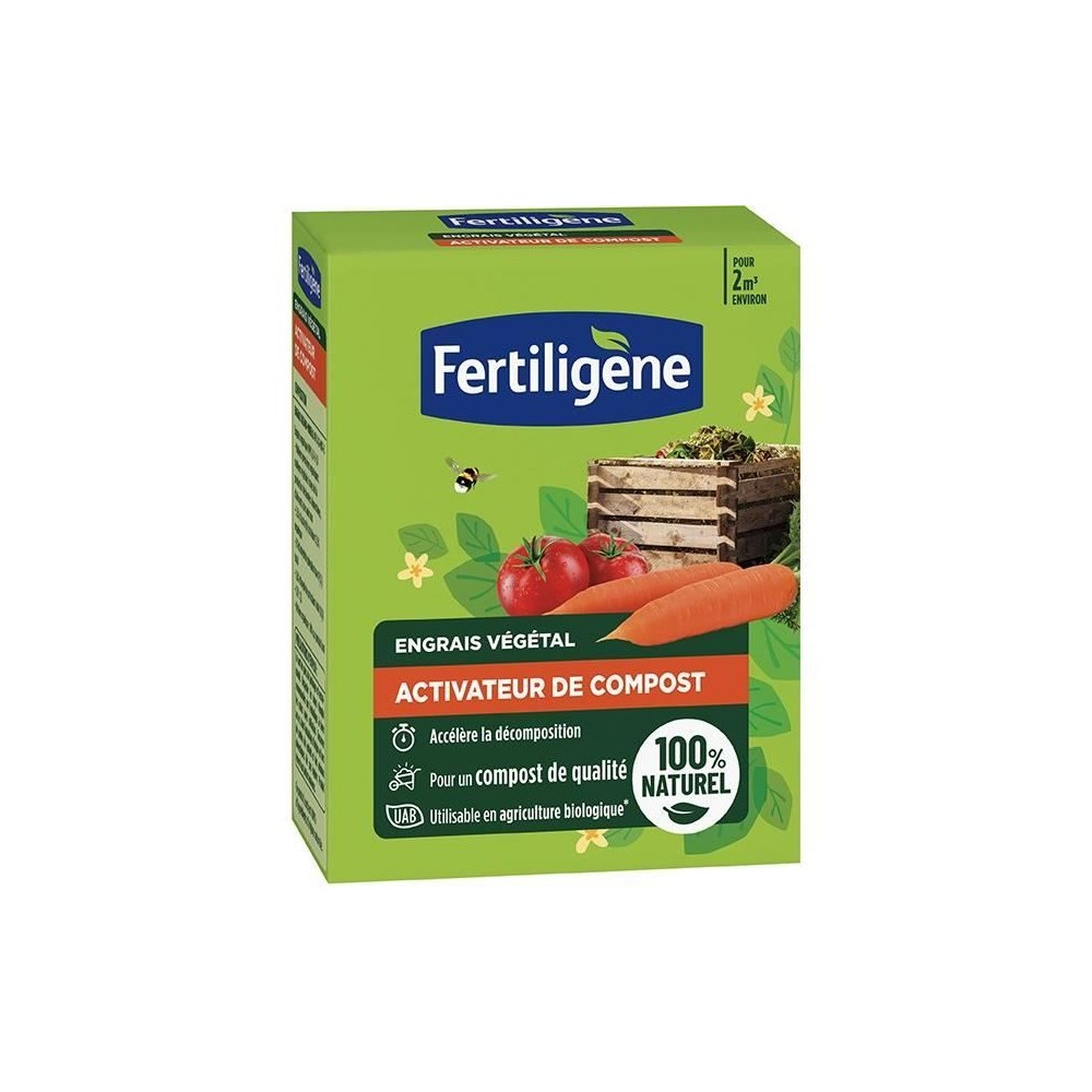 Activateur de compost FERTILIGENE - FACOMP12 - 1,2 kg - Accélere la d