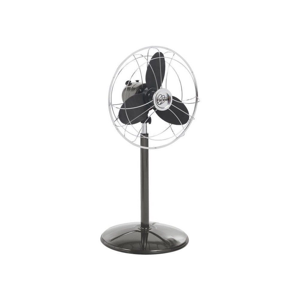 SAGUARO- Ventilateur sur pied Ø40cm 40W rétro indus anthracite et ch