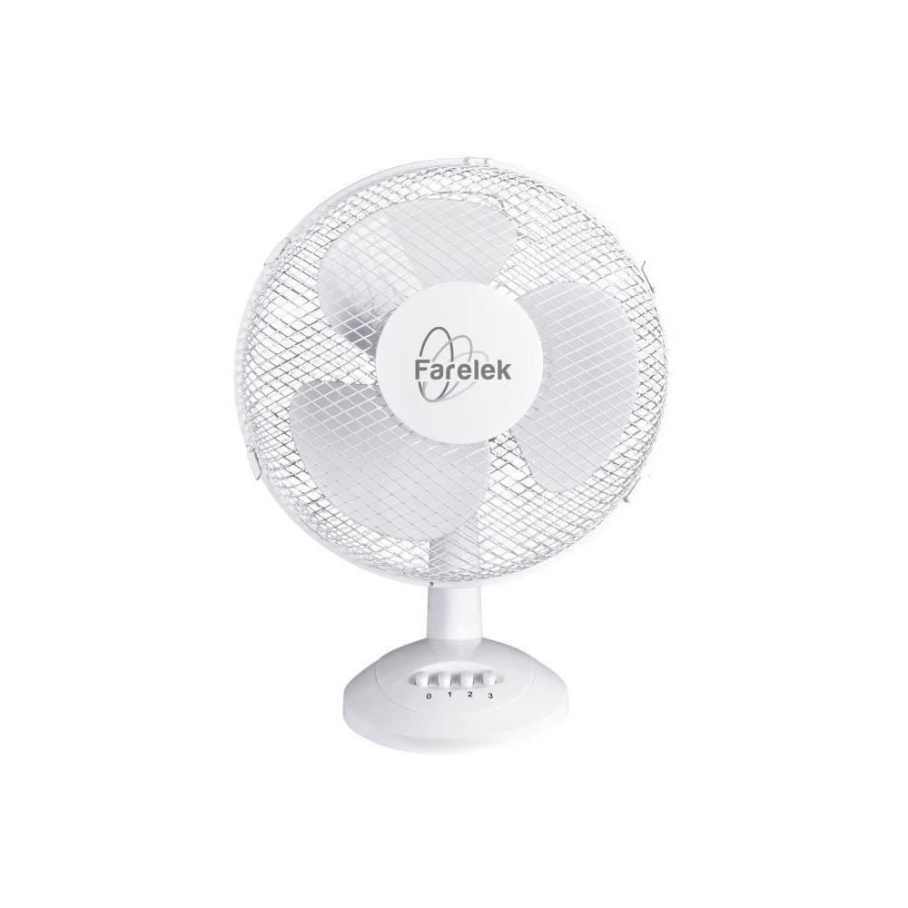 Ventilateur a poser MIAMI 30 - 30cm 40W blanc oscillant - FARELEK