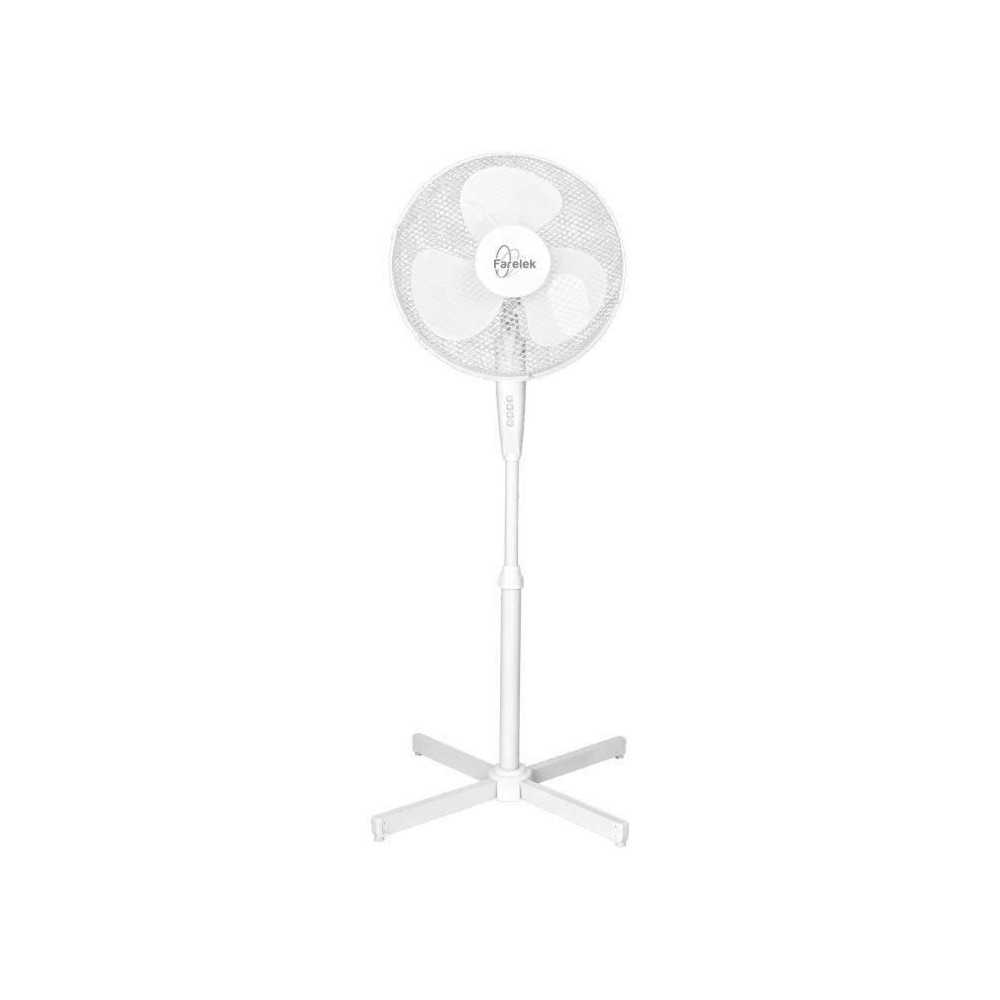 Ventilateur sur pied TENESSEE - FARELEK - Ø40cm 50W - Blanc - Oscilla