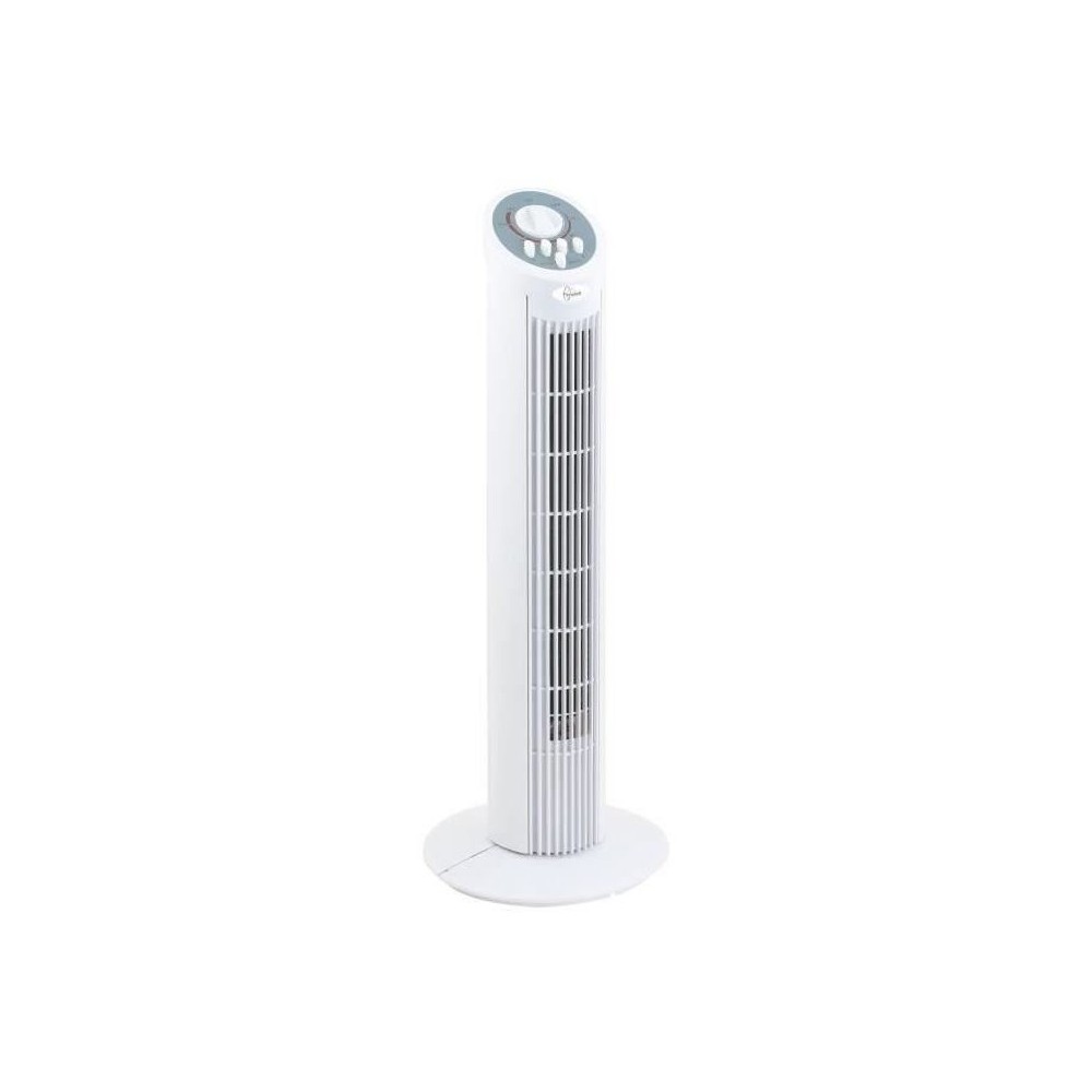 DAKOTA - Ventilateur colonne H74cm 50W blanc oscillant