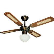 FARELEK - BALI Ø 107 cm - Ventilateur de plafond réversible Laiton A