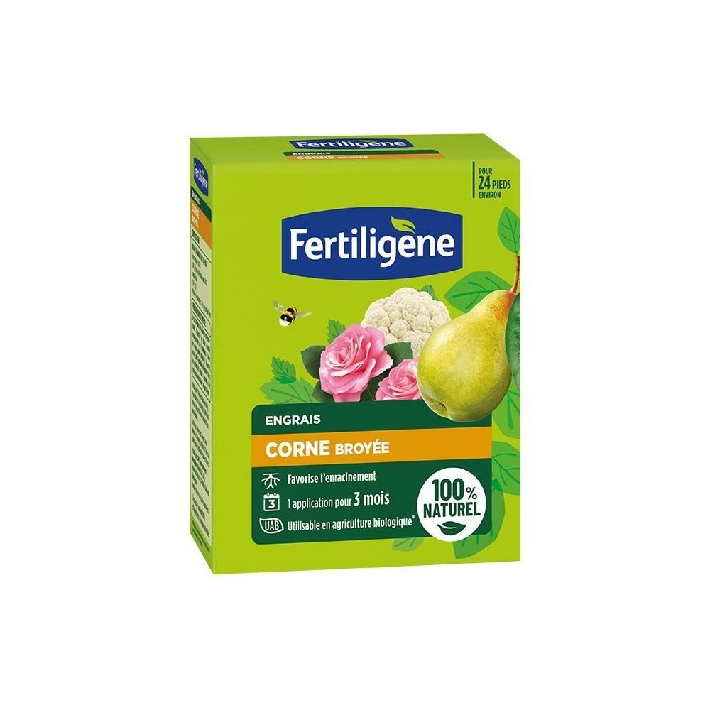 Engrais corne broyée UAB FERTILIGENE - FCOR12 - 1,2 kg - Pour l'enrac