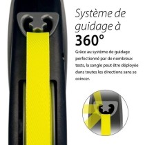 Laisse enrouleur Flexi Neon Giant - FLEXI - GT3-210-S-NEO-12 - Noir et