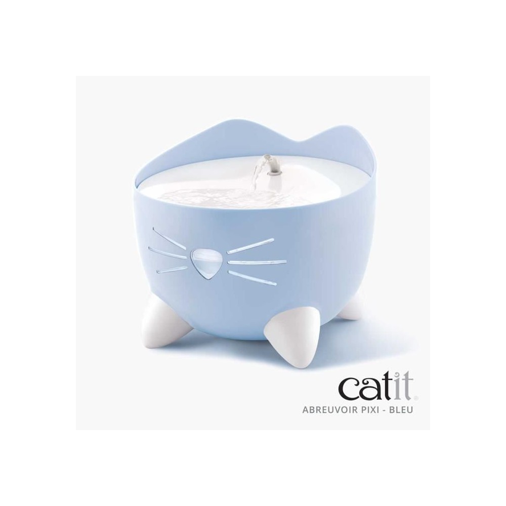 CAT IT Fontaine a eau automatique pour chat - 2,5 L - Bleu