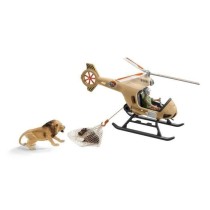 Figurine Hélicoptere pour sauvetage d'animaux - SCHLEICH - Wild Life