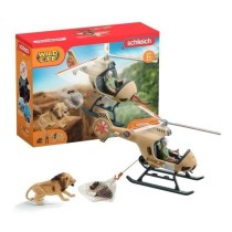 Figurine Hélicoptere pour sauvetage d'animaux - SCHLEICH - Wild Life