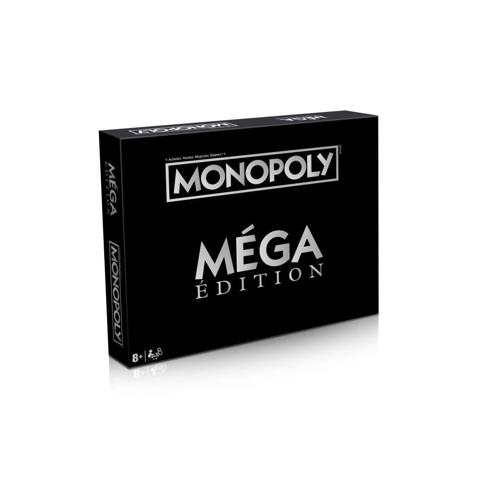 Jeu de société - WINNING MOVES - Monopoly Édition Méga - Nouvelles cases, gratte-ciels et mégas loyers