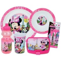 Lot Vaisselle Disney Minnie - FUN HOUSE - 006377 - Verre, Assiette Cre