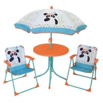 FUN HOUSE 713095 INDIAN PANDA Salon de jardin avec une table, 2 chaise