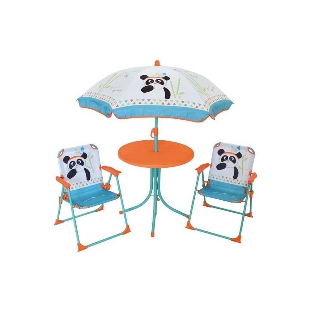 FUN HOUSE 713095 INDIAN PANDA Salon de jardin avec une table, 2 chaise