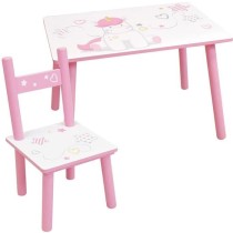 FUN HOUSE - Table licorne h 41,5 cm x l 61 cm x p 42 cm avec une chais