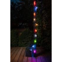 Guirlande solaire guinguette GALIX - 10 LED multicolores a filament -