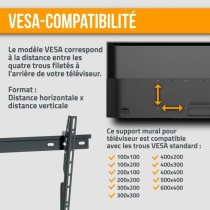 NANOOK Support Mural inclinable pour téléviseurs de 40-65 Pouces- Solution de Montage pour des télés LCD et (O)LED - Noir