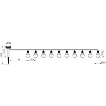 Guirlande solaire guinguette GALIX - 10 LED multicolores a filament -