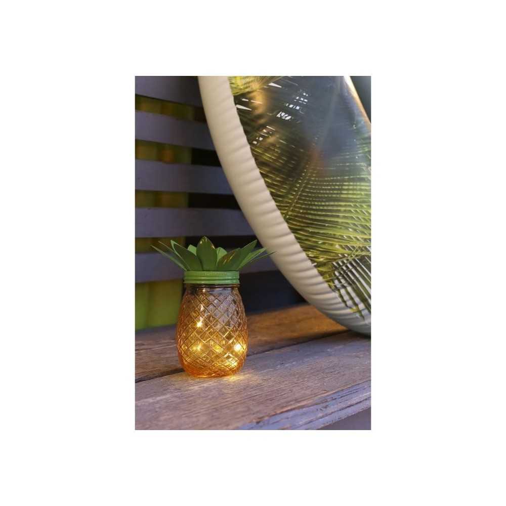 Lampe solaire Ananas - GALIX - Métal/Verre - 5 LED - 8h d'éclairage