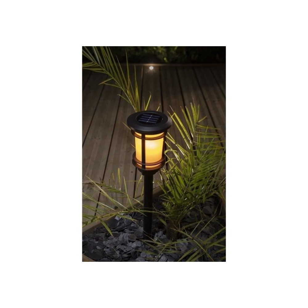 Lanterne solaire effet flamme naturelle - GALIX - 33 LED vacillantes -