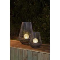 Lanterne solaire décorative boule perlée - GALIX - H30 - 10 Lumens -