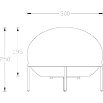 Lampe d'extérieur sphérique en résine sur pieds - Galix