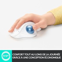 Souris ergonomique - Sans fil - Logitech - Ergo M575 - Blanc