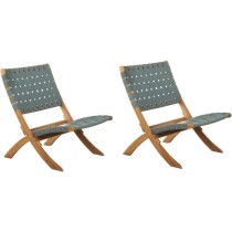 Lot de 2 fauteuils de jardin VERONE en bois d'acacia FSC et corde - co