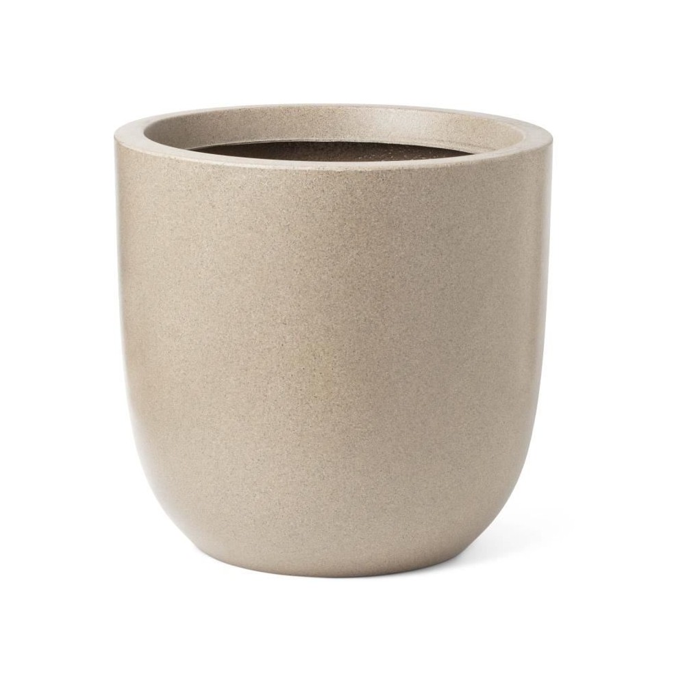 Pot de fleur boule - CAPI EUROPE - WASTE SMOOTH NL - 43 x 41 cm - Terrazzo beige