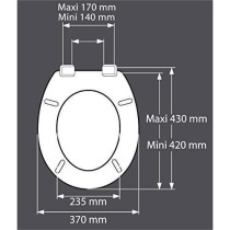 GELCO DESIGN Abattant WC - Charnieres plastique - Polypropylene - Moti