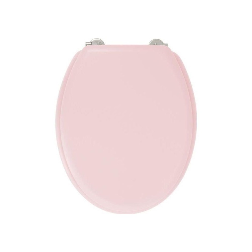 GELCO DESIGN Abattant WC Dolce - Charnieres inox - Bois moulé - Rose