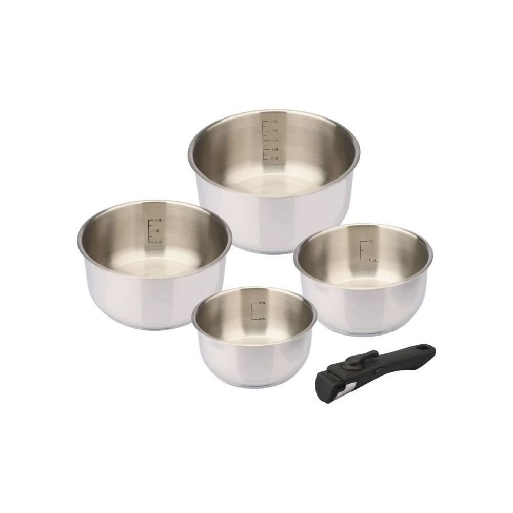 4 Casseroles - BAUMALU - COMETE - Tous feux dont induction - 14 a 20 cm