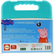 Puzzle Progressif Peppa Pig - Malette de 4 puzzles - 12 a 25 pieces -