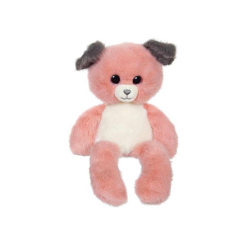 Peluche Chien Leggies - GIPSY TOYS - Rose et Gris, 48 cm