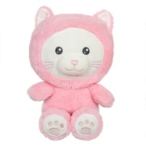 Peluche Chat Hoody Pets - GIPSY TOYS - Rose, 24 cm