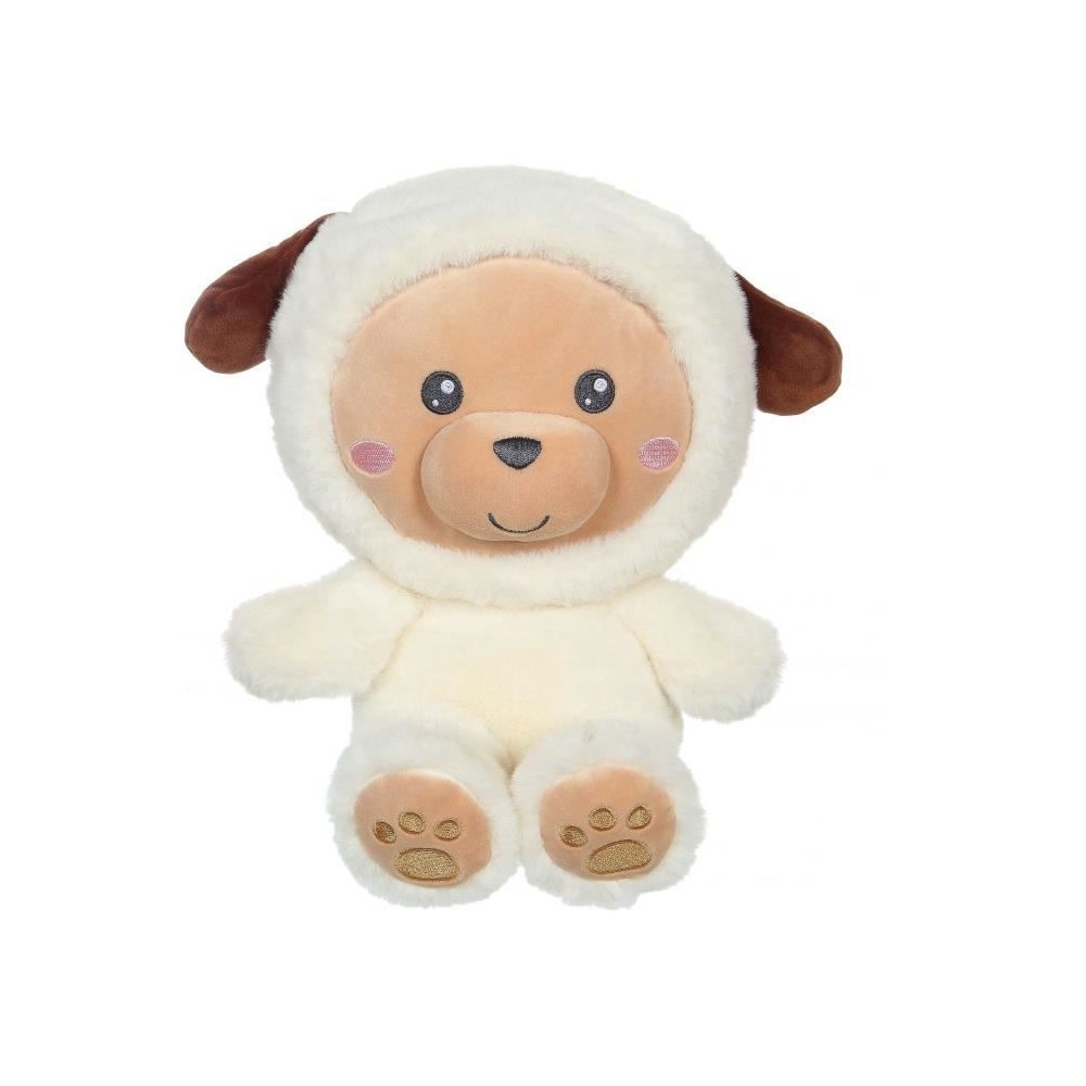 Peluche Chien Hoody Pets - GIPSY TOYS - Creme, 24 cm