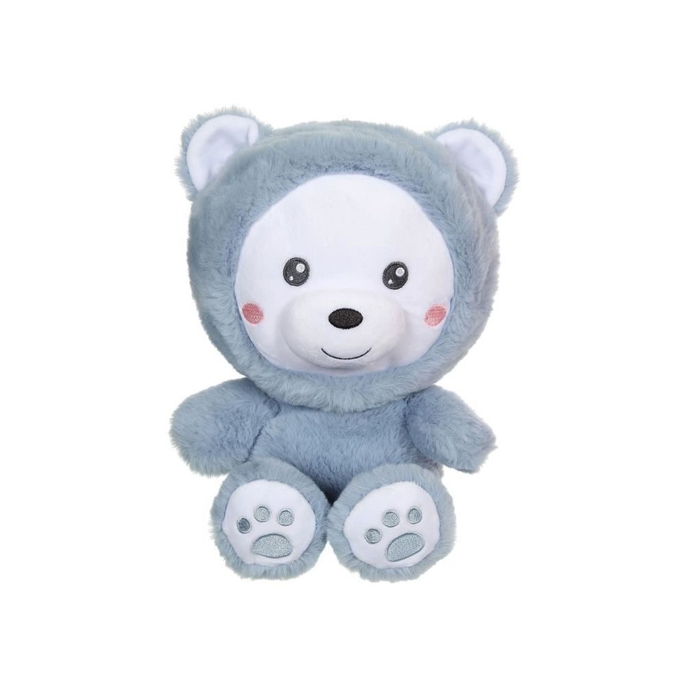 Peluche Ours Hoody Pets - GIPSY TOYS - Bleu, 24 cm