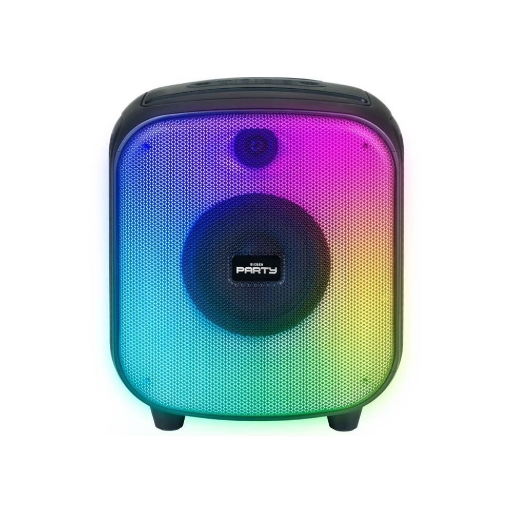 Enceinte Bluetooth - BIGBEN - Format cube - 200W, Effets lumineux, USB, Micro-SD, Batterie Li-on USB-C