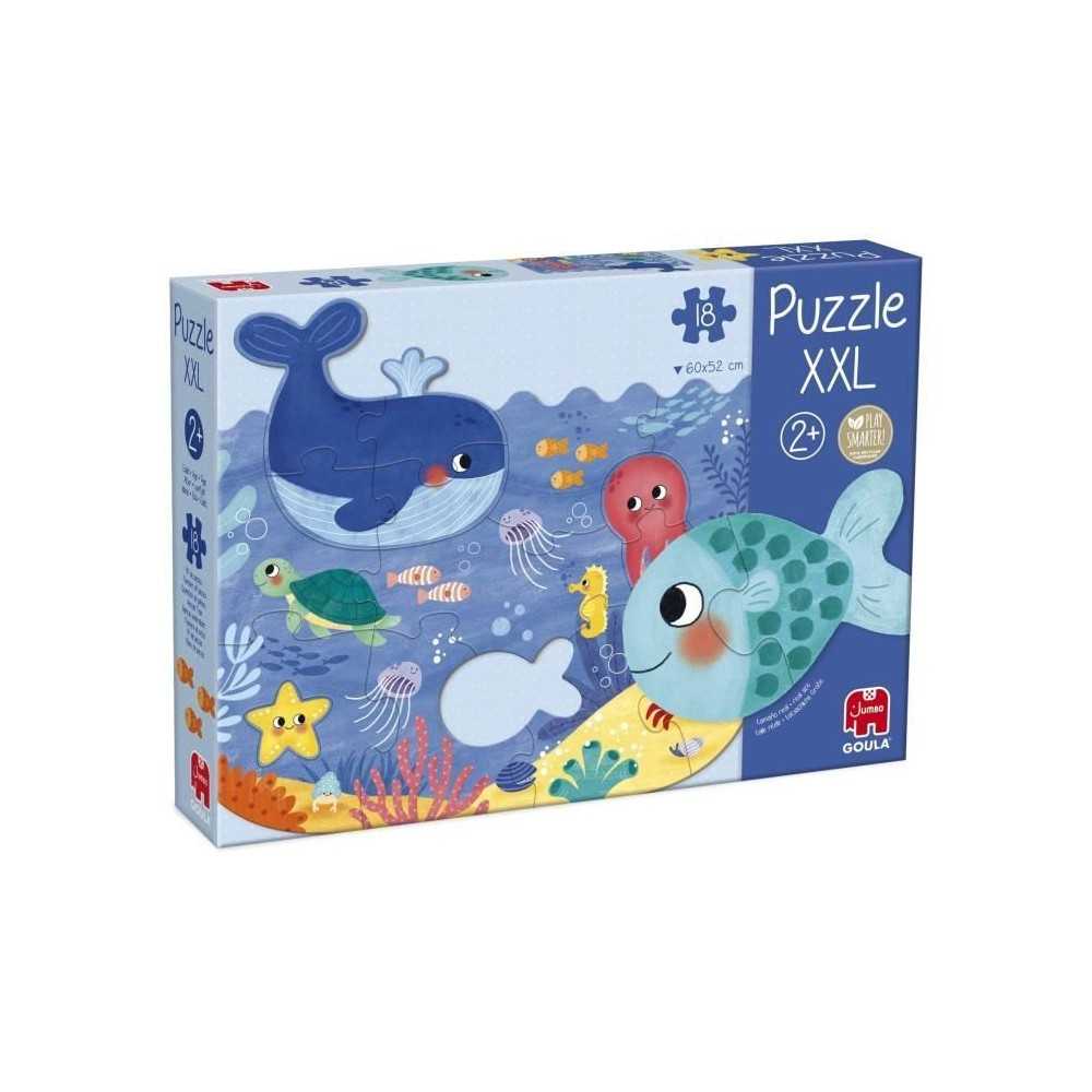 Puzzle XXL - Océan - GOULA - 4 éléments - 60 x 52 cm - Pour Bébé