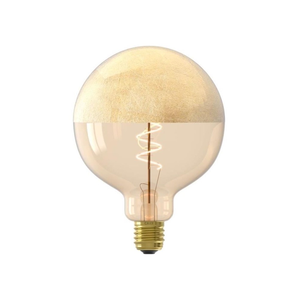 Ampoule LED E27 - CALEX - XXL SPECIALS G125 - Filament simple spirale - 4 W - 120 lm - 1800 K - Or