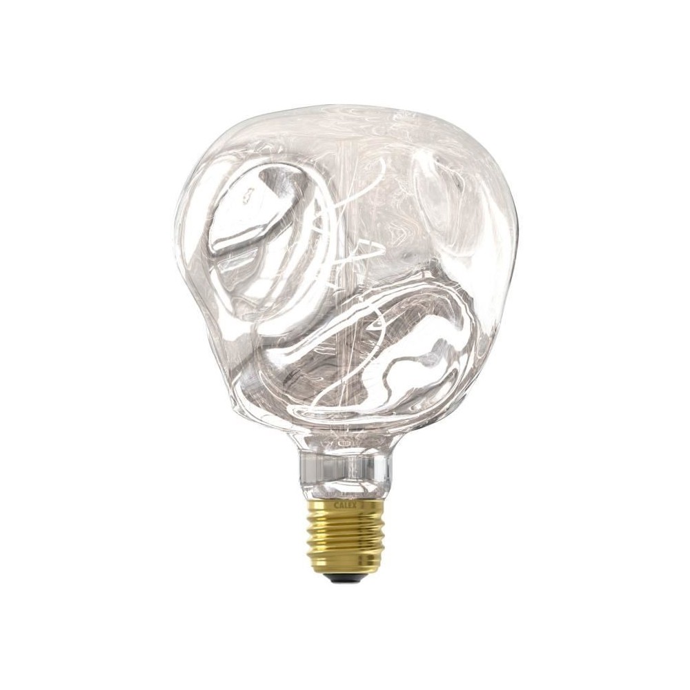 Ampoule LED E27 - CALEX - G125 NEO ORGANIC - Filament flexible - 4 W - 75 lm - 1800 K - Intensité variable - Silver