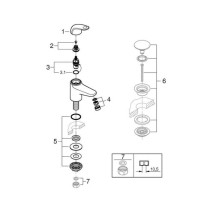 Robinet monofluide lave-mains - GROHE Swift - 20617001 - Chromé- Tail