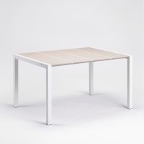 Table - GROSFILLEX - Eden 133 - Blanc lin - 133x87 - Aluminium et rés